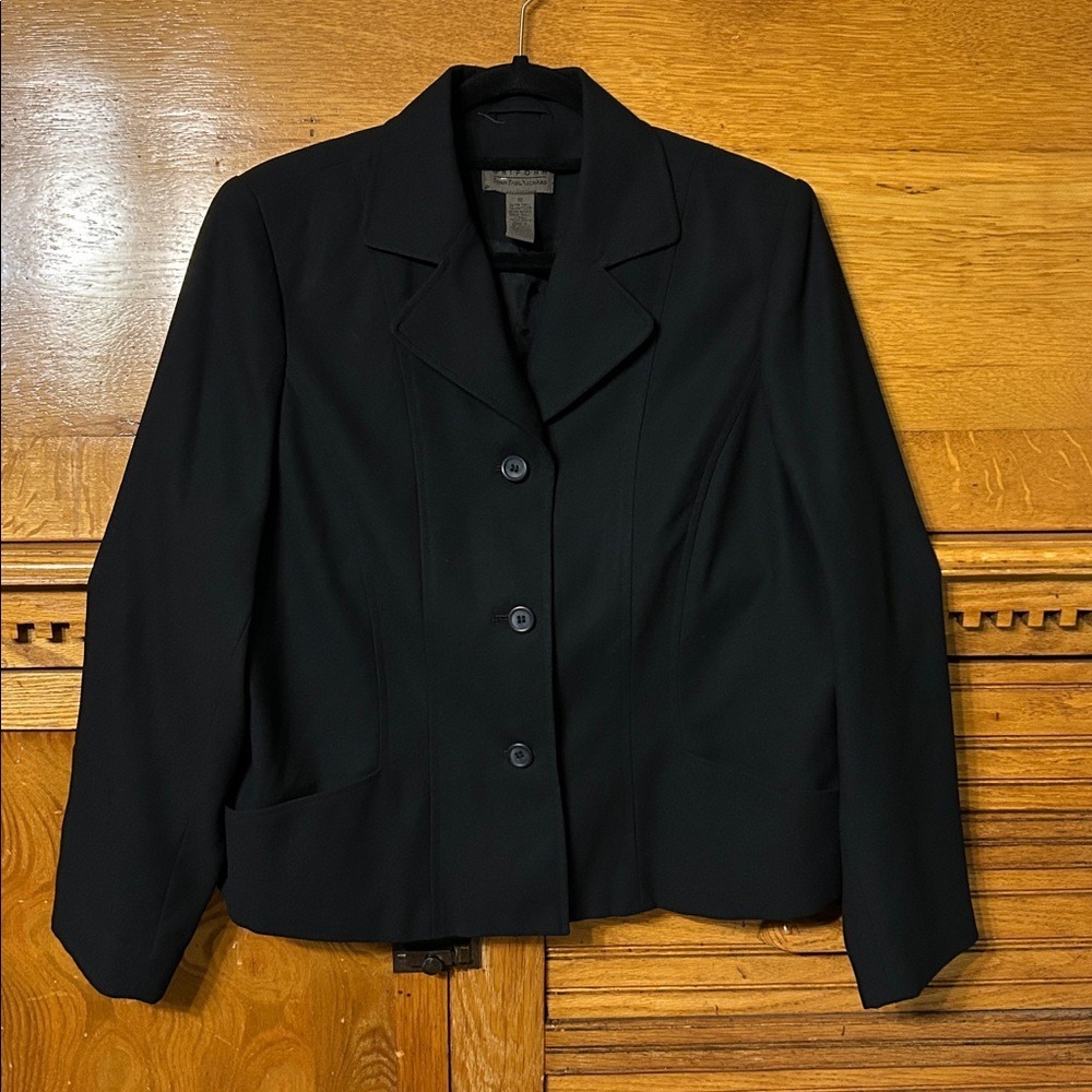 Uniform John Paul Richard Black Blazer Jacket Three Button Professional Preppy